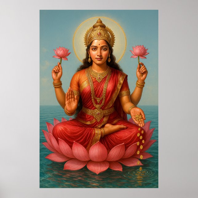 Goddess Lakshmi | Divine Energy of Wealth & P Poster (Framsidan)