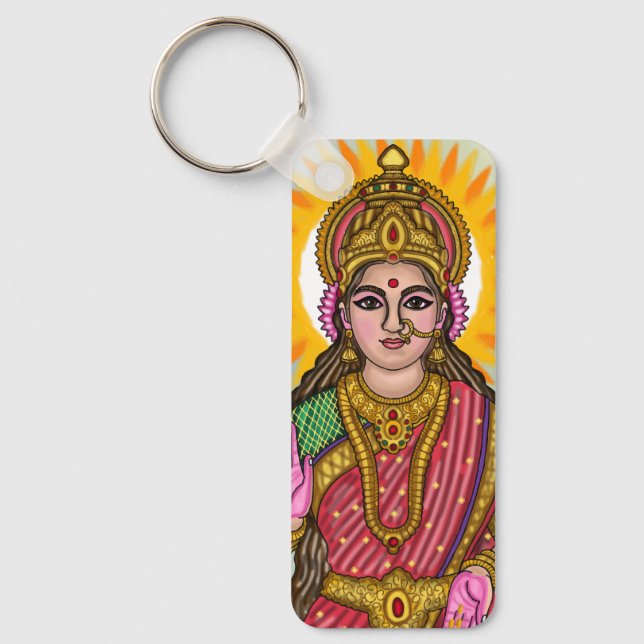 Goddess Lakshmi Keychain Nyckelring (Framsida)