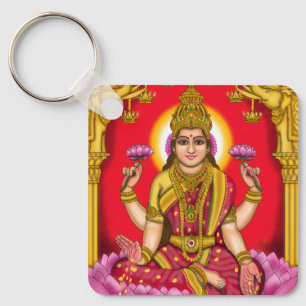 Goddess Lakshmi Keychain Nyckelring