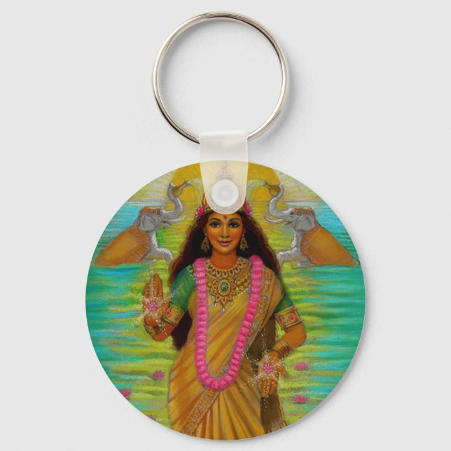 Goddess Lakshmi Keychain Nyckelring (Framsida)