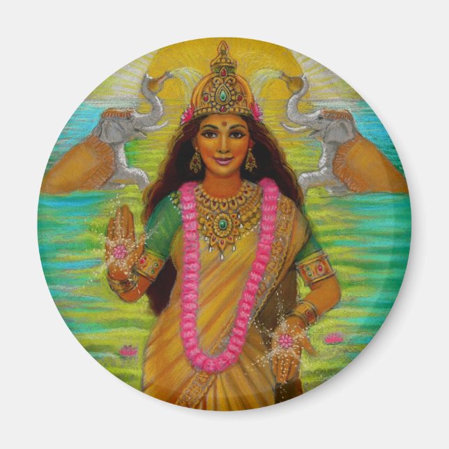 Goddess Lakshmi Magnets Magnet (Framsidan)