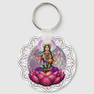 Goddess Lakshmi mandala Nyckelring