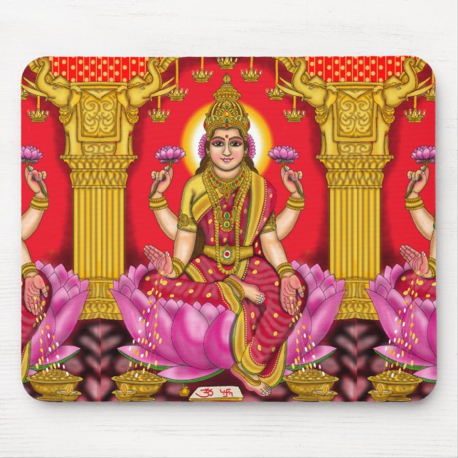 Goddess Lakshmi Mouse Pad Musmatta (Framsidan)