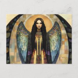 Goddess Lilith Mörk Rainbow Mosaic Painting Vykort