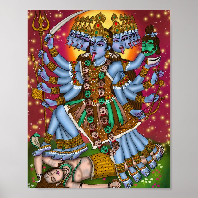 Goddess Mahakali Poster | Fierce Hindu Devi Kali S (Framsidan)