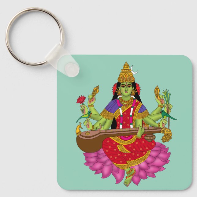 Goddess Matangi Keychain Nyckelring (Framsida)