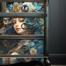 Goddess med Peacock Headdress Art nouveau