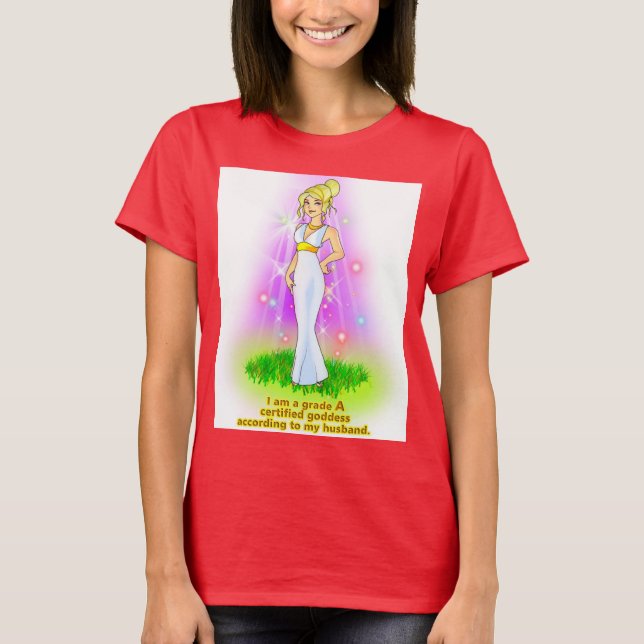 Goddess Moderskap T-Shirt (Blond Hair) (Framsida)