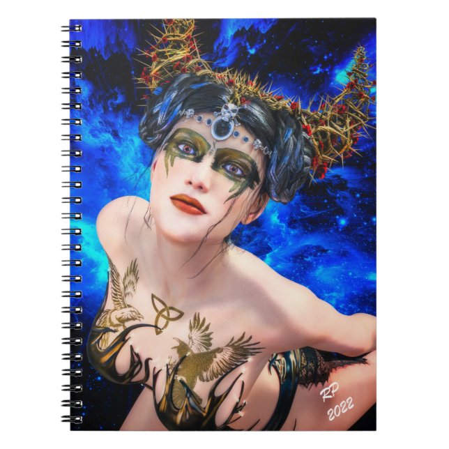 Goddess Morghanna Notebook Anteckningsbok (Framsidan)