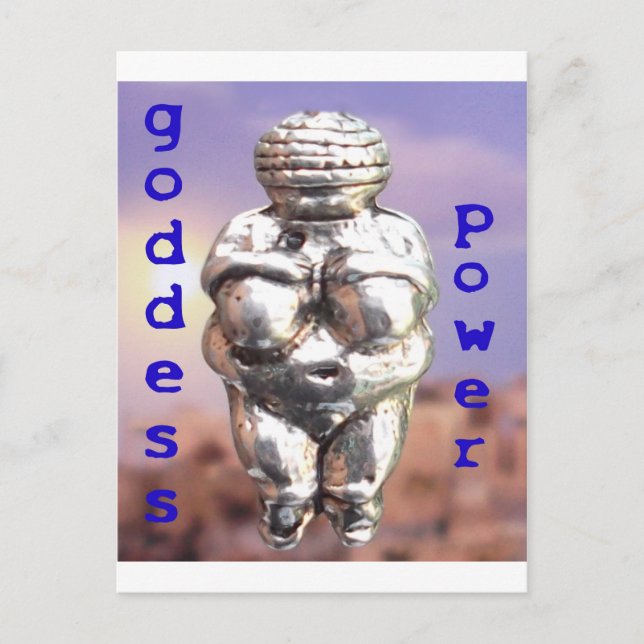 Goddess Power - Venus of Willendorf Vykort (Framsida)