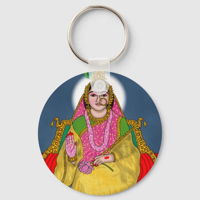 Goddess Radha Keychain Nyckelring (Framsida)