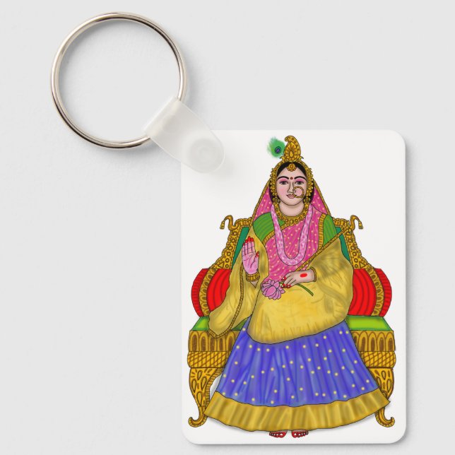 Goddess Radha Keychain Nyckelring (Framsida)