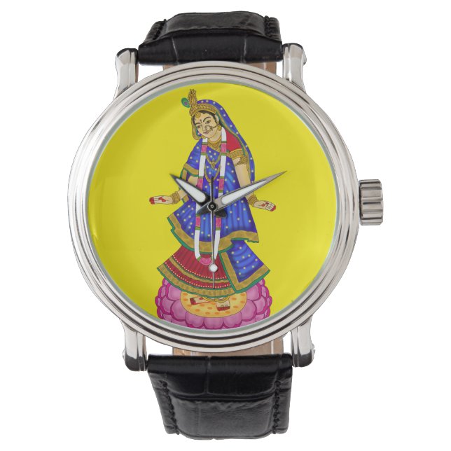 Goddess Radha Wall Clock Armbandsur (Framsida)