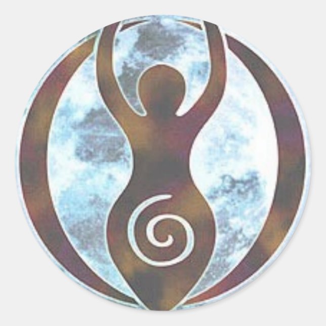 Goddess Runt Klistermärke (Framsida)