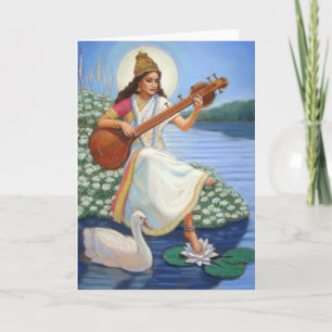 Goddess Sarasvati Kort