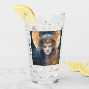 Goddess Solar Eclipse 2024 Anpassningsbar Memento Glaskopp