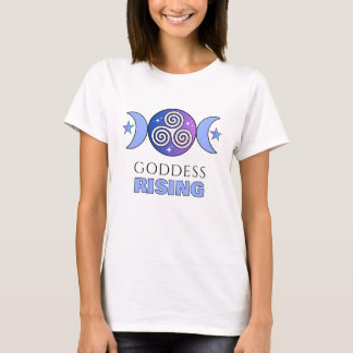 Goddess Stigning Lila & Blue Måne T-Shirt