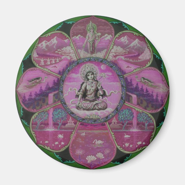 Goddess Tara Mandala Magnet (Framsidan)