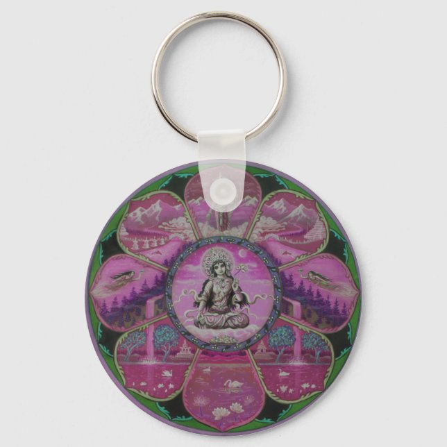 Goddess Tara Mandala nyckelring (Framsida)