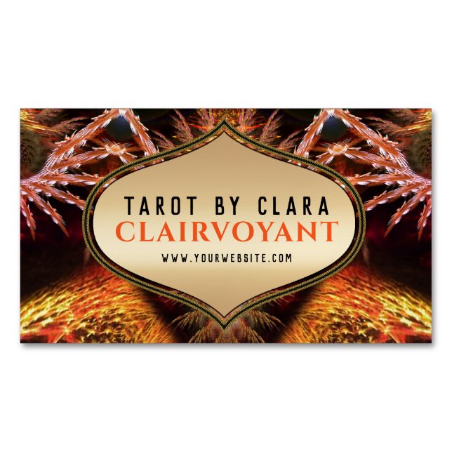 Goddess Temple Fractal Fantasy 01 Magnetiska Visitkort (Framsida)