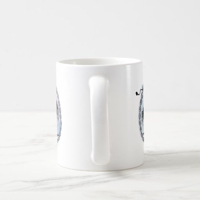 Goddess Träd i varje riktning på Lilan Kaffemugg (Handtag)