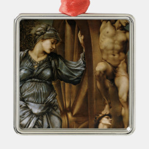 Goddess turning av Fortune (Burne-Jones) Julgransprydnad Metall