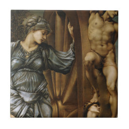 Goddess turning av Fortune (Burne-Jones) Kakelplatta