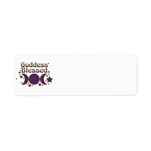 Goddess välsignade etiketter returadress etikett (Framsidan)