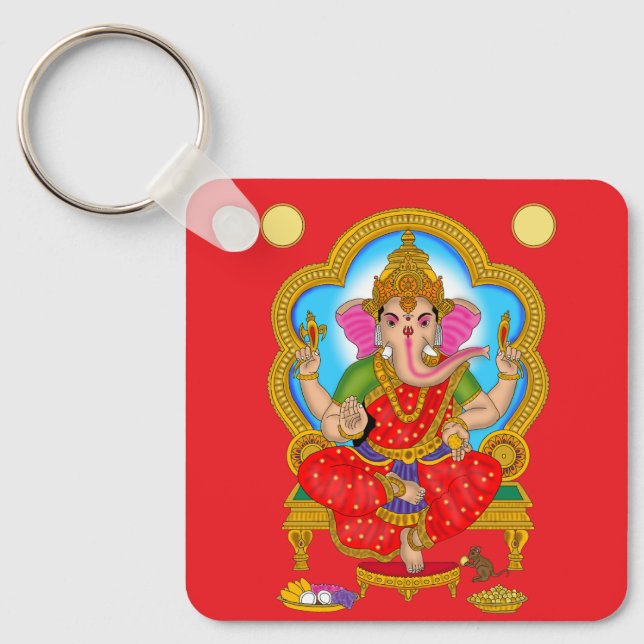 Goddess Vinayaki Keychain Nyckelring (Framsida)