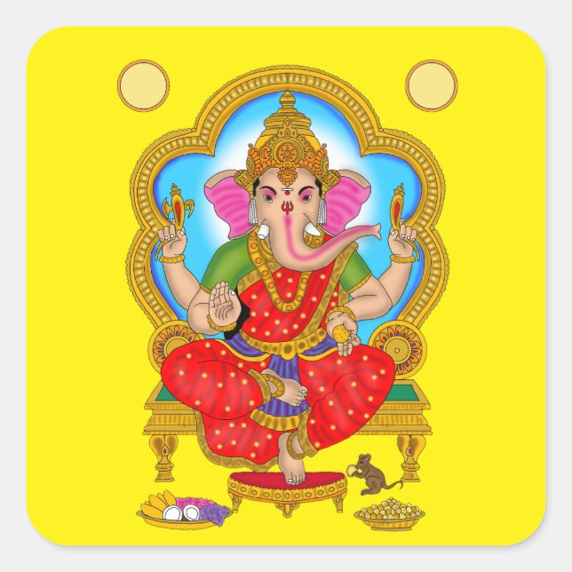 Goddess Vinayaki Stickers Fyrkantigt Klistermärke (Framsida)