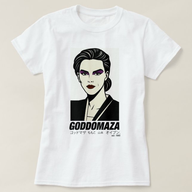 GODDOMAZA EST. 1985 WOMEN WHITE TEE (Design framsida)