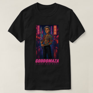 GODDOMAZA NEON ROSA MANAR BLACK TEE