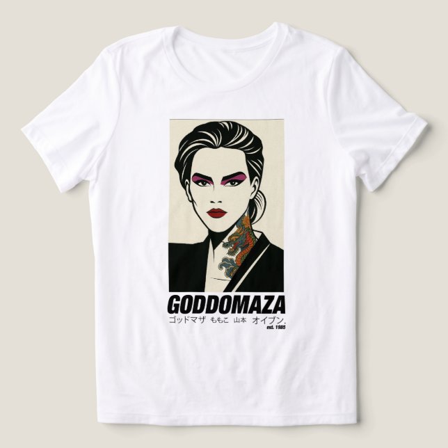 GODDOMAZA ÖSTER. 1985 PT. 2 WOMEN WHITE TEE (Design Framsida)