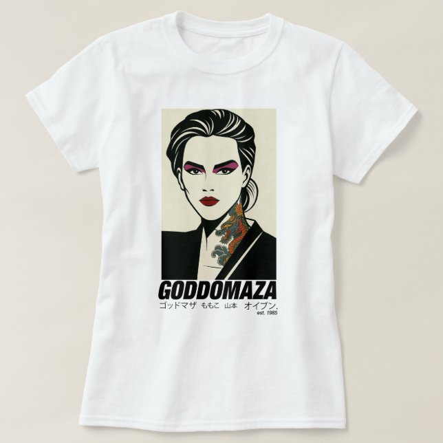 GODDOMAZA ÖSTER 1985 WHITE TEE DRAGON NACKE TAT (Design framsida)
