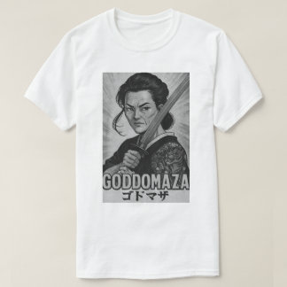 GODDOMAZA SAMURAI BW POSTER T SHIRT