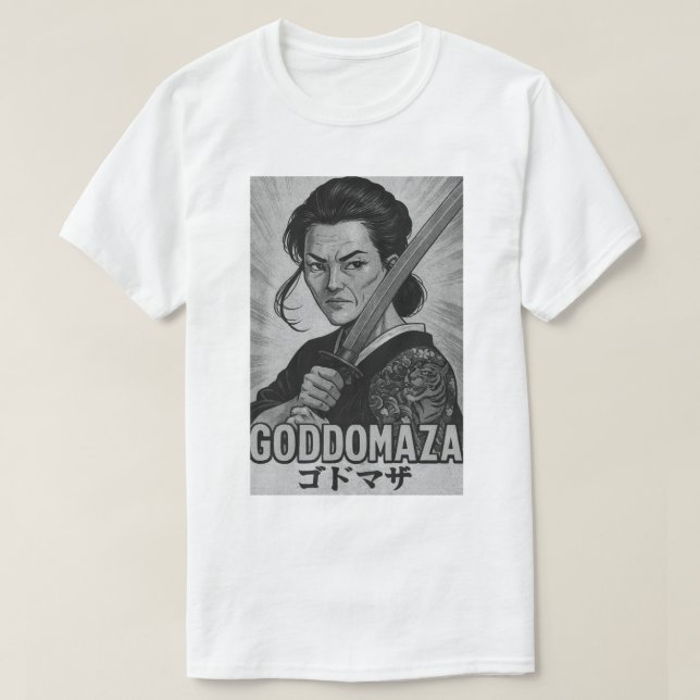 GODDOMAZA SAMURAI BW POSTER T SHIRT (Design framsida)