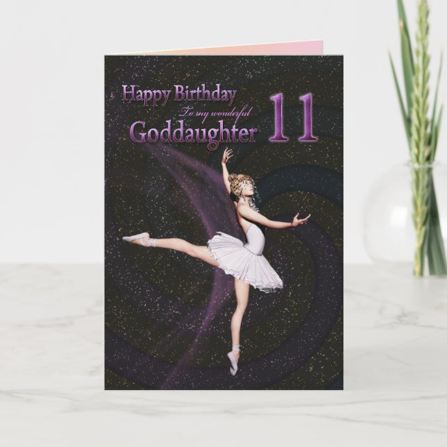 Goddotter 11, ett födelsedagskort kort (Framsida)