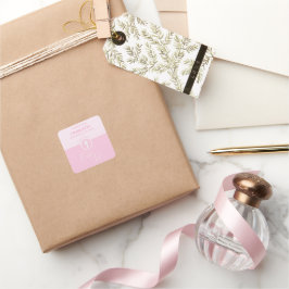 Goddotter Baptism Rosa Child of God Personlig Fyrkantigt Klistermärke