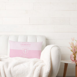 Goddotter Baptism Rosa Child of God Personlig Lumbarkudde