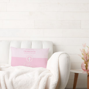 Goddotter Baptism Rosa Child of God Personlig Lumbarkudde