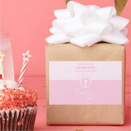 Goddotter Baptism Rosa Child of God Personlig Rektangulärt Klistermärke