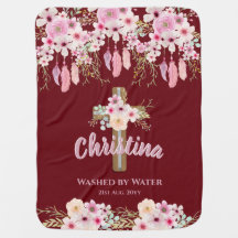 Goddotter Blommigt Boho Girls BAPTISM CHRISTENING