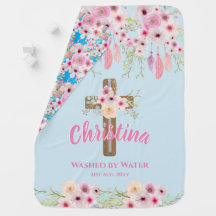 Goddotter Blommigt Boho Girls BAPTISM CHRISTENING