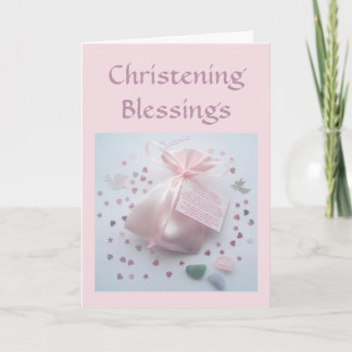Goddotter Christening Blessings Card Kort