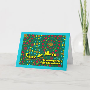 Goddotter Cinco de Mayo Colorful Mosaic Kort
