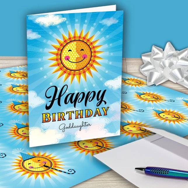 Goddotter Cute Birthday Card Kort (Skapare uppladdad)