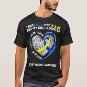 Goddotter Down Syndrome Awareness Ribbon Heart G T Shirt