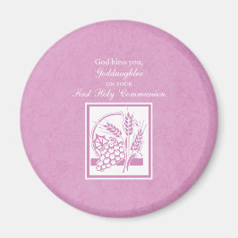 Goddotter First Communion, Rosa Magnet