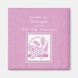 Goddotter First Communion, Rosa Magnet