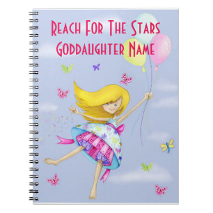 Goddotter Gift Girly Motivational Personlig Anteckningsbok Med Spiral